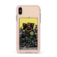 King of Pentacles Tarot Card Apple iPhone Xs Max Impact Case Pink Edge on Gold Phone