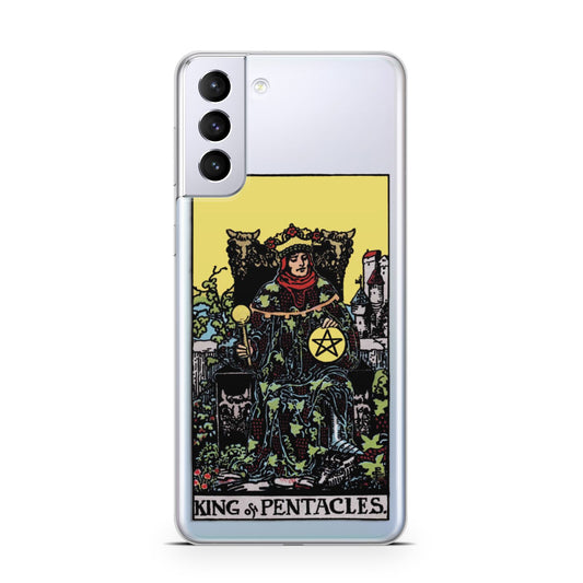 King of Pentacles Tarot Card Samsung S21 Plus Phone Case