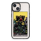 King of Pentacles Tarot Card iPhone 13 Black Impact Case on Silver phone