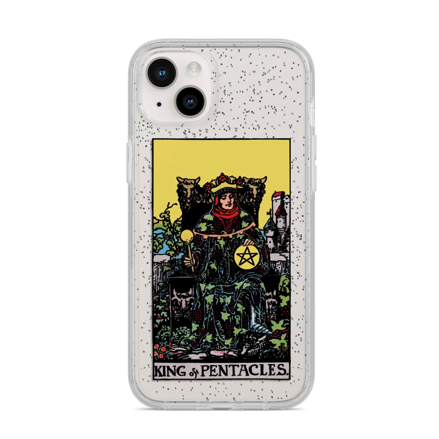 King of Pentacles Tarot Card iPhone 14 Plus Glitter Tough Case Starlight