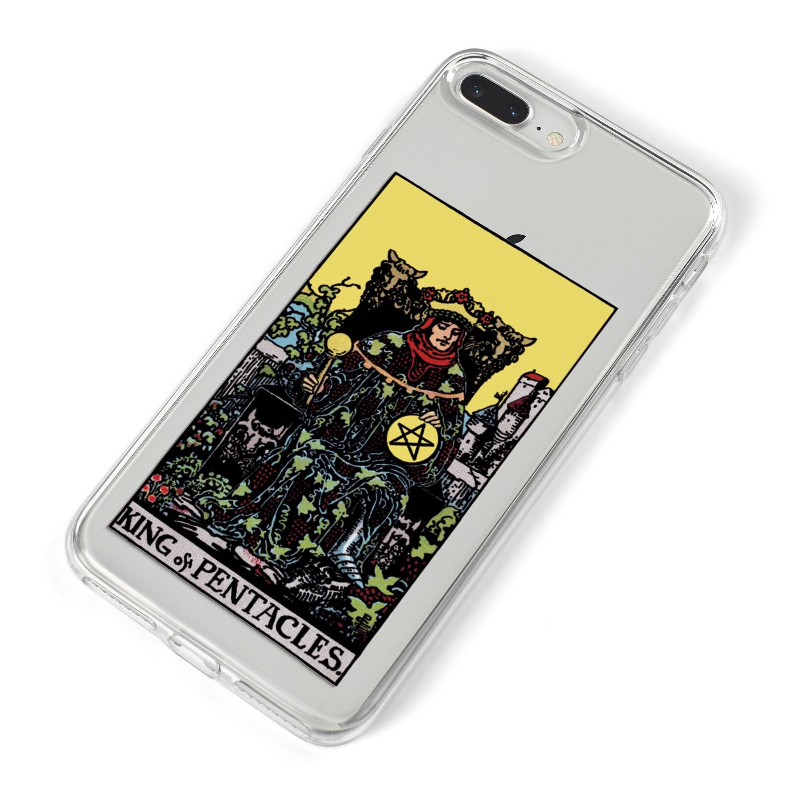 King of Pentacles Tarot Card iPhone 8 Plus Bumper Case on Silver iPhone Alternative Image