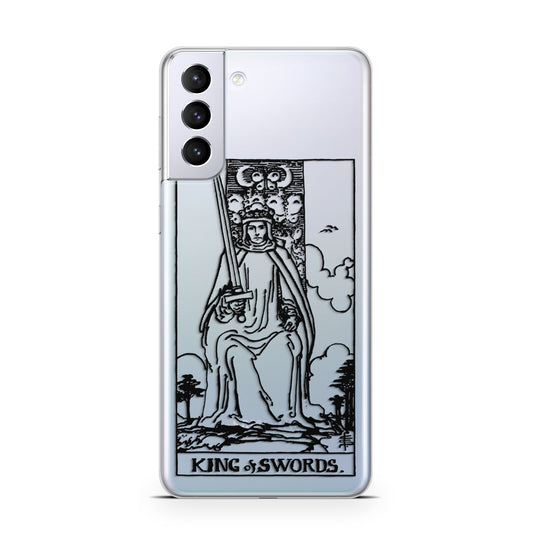 King of Swords Monochrome Samsung S21 Plus Phone Case