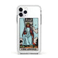 King of Swords Tarot Card Apple iPhone 11 Pro in Silver with White Impact Case