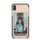 King of Swords Tarot Card Apple iPhone Xs Max Impact Case Black Edge on Gold Phone