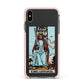 King of Swords Tarot Card Apple iPhone Xs Max Impact Case Pink Edge on Black Phone