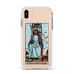 King of Swords Tarot Card Apple iPhone Xs Max Impact Case White Edge on Gold Phone