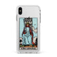 King of Swords Tarot Card Apple iPhone Xs Max Impact Case White Edge on Silver Phone