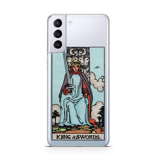 King of Swords Tarot Card Samsung S21 Plus Phone Case