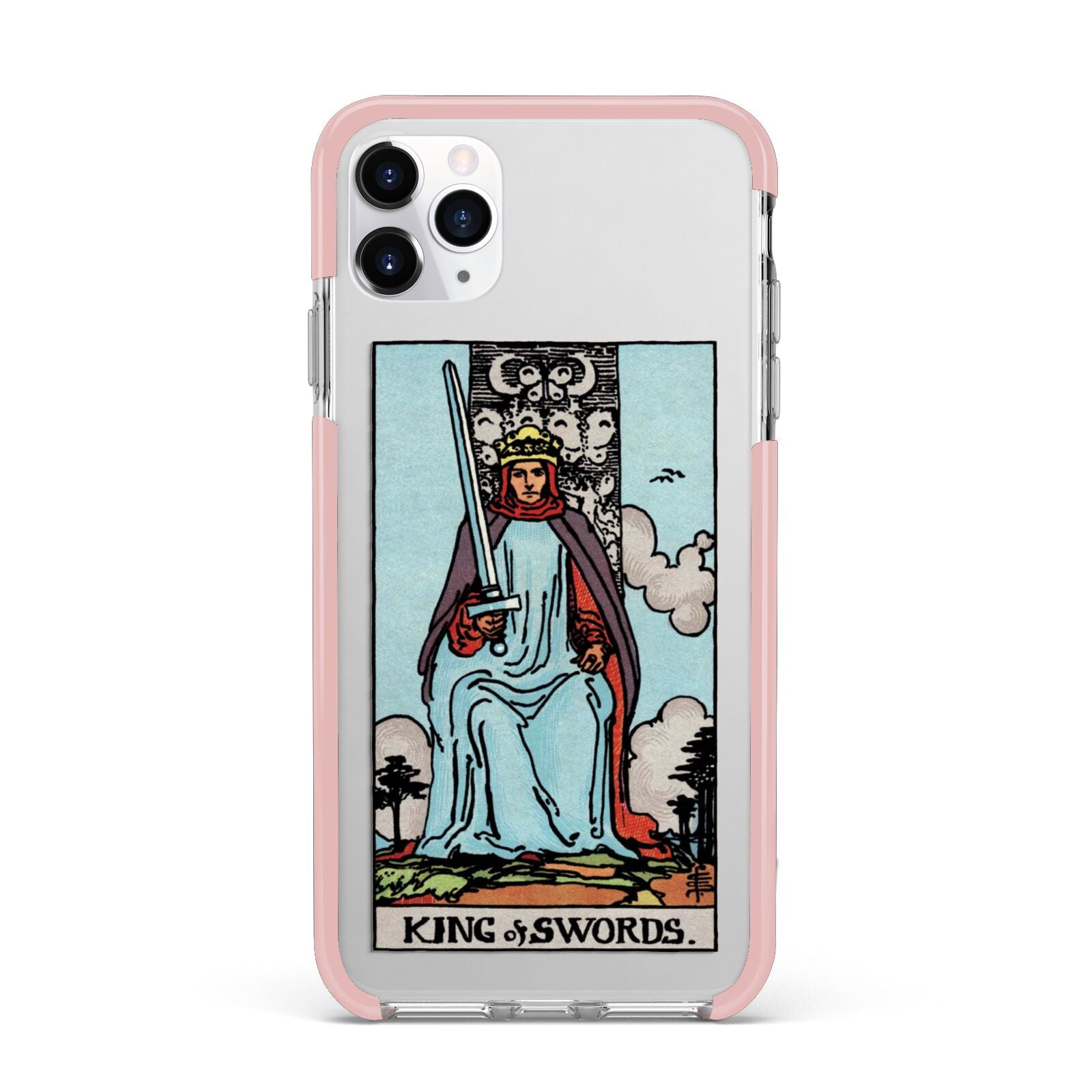 King of Swords Tarot Card iPhone 11 Pro Max Impact Pink Edge Case