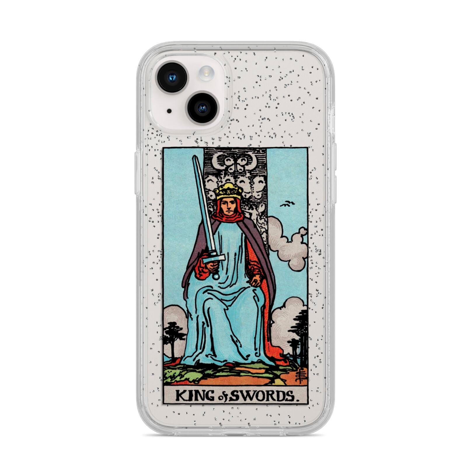 King of Swords Tarot Card iPhone 14 Plus Glitter Tough Case Starlight