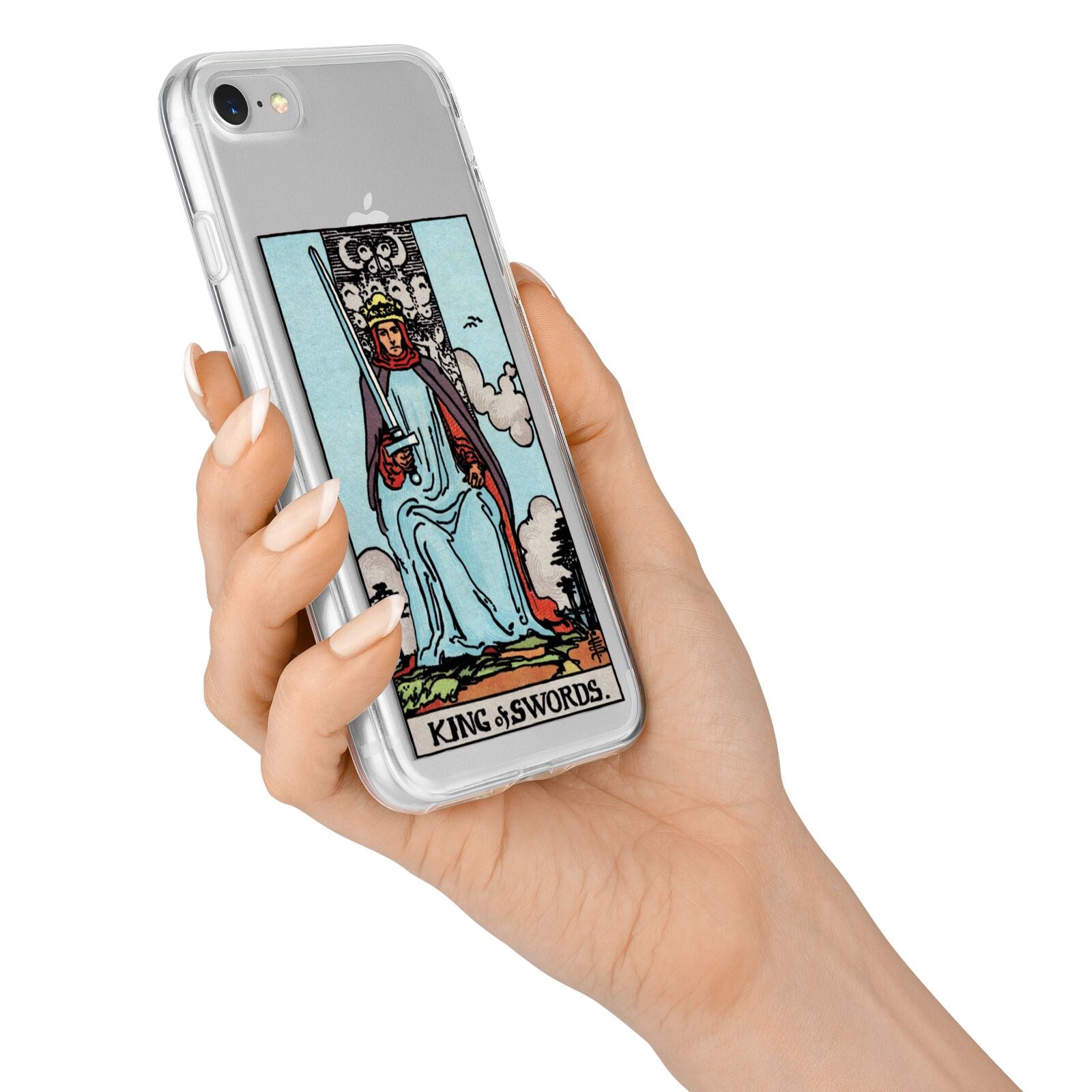 King of Swords Tarot Card iPhone 7 Bumper Case on Silver iPhone Alternative Image