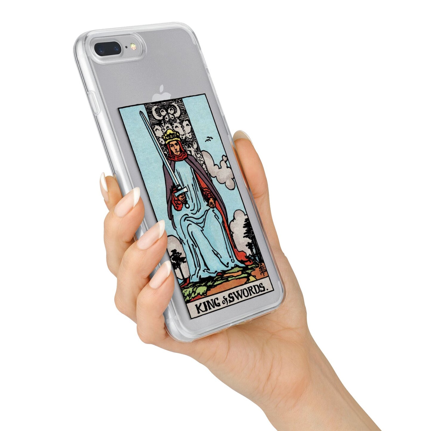 King of Swords Tarot Card iPhone 7 Plus Bumper Case on Silver iPhone Alternative Image
