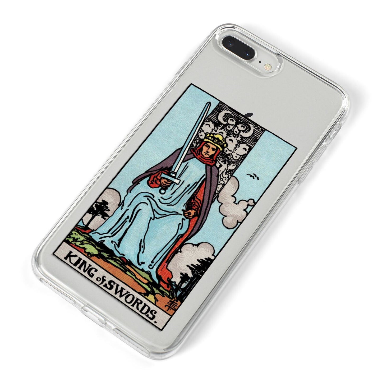 King of Swords Tarot Card iPhone 8 Plus Bumper Case on Silver iPhone Alternative Image