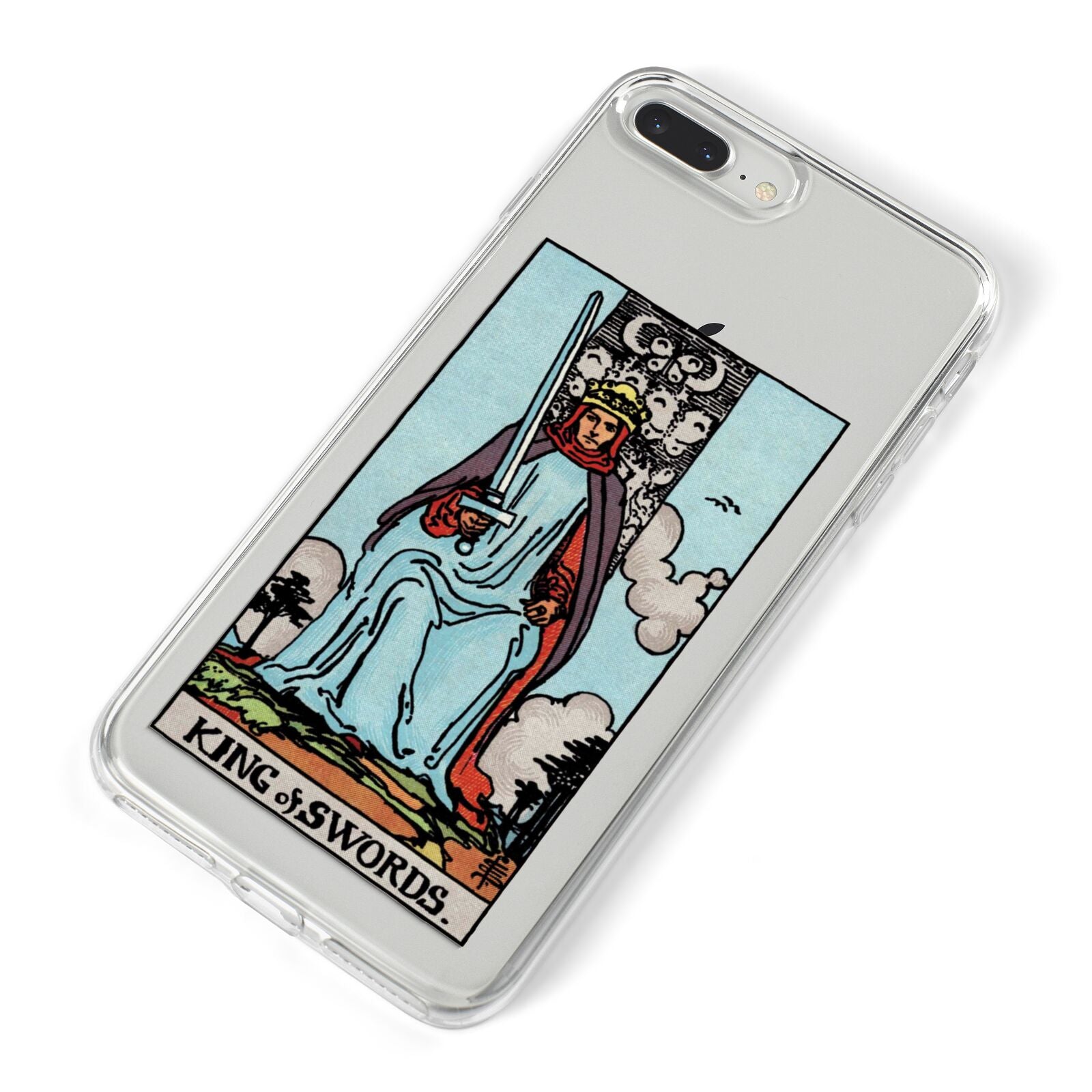 King of Swords Tarot Card iPhone 8 Plus Bumper Case on Silver iPhone Alternative Image