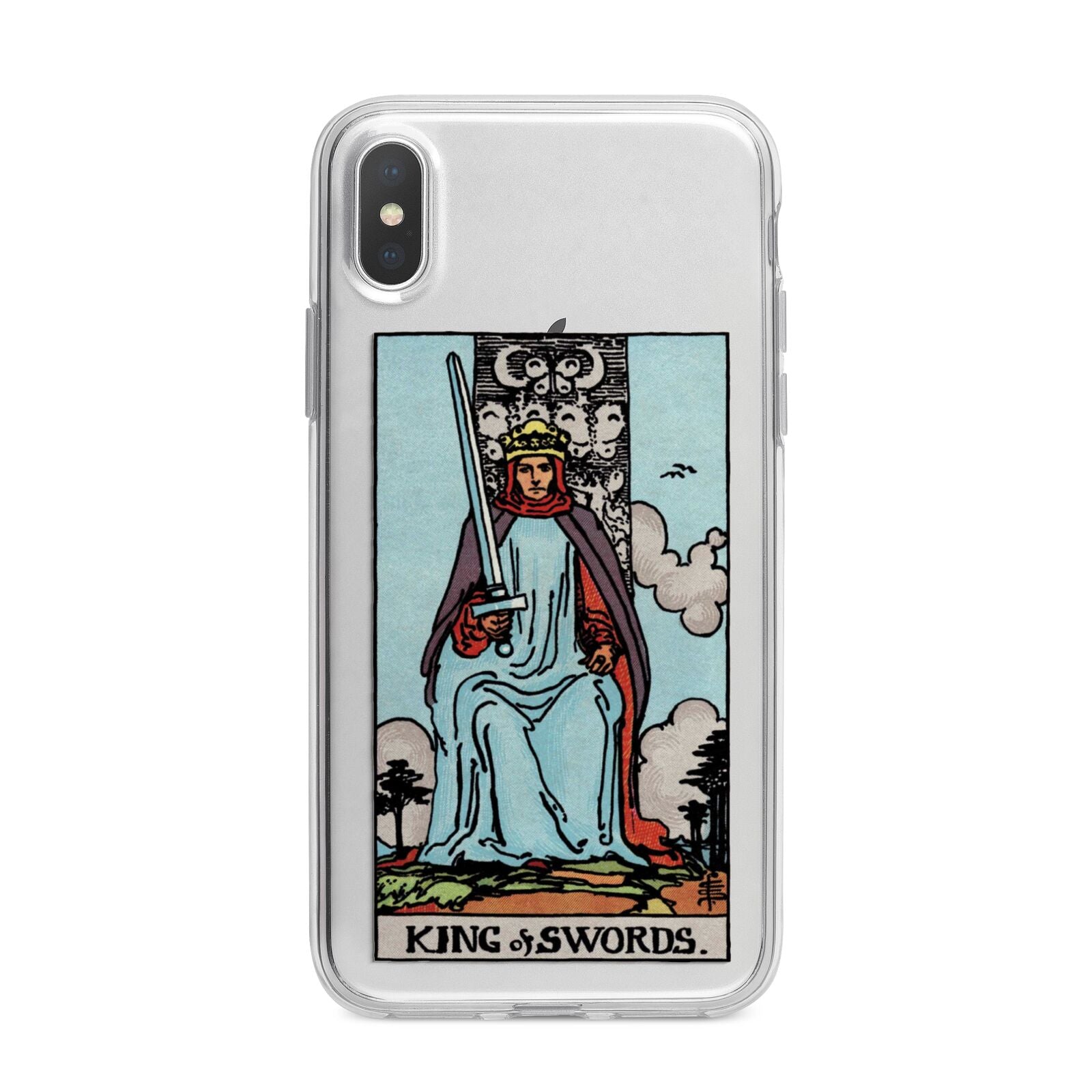 King of Swords Tarot Card iPhone X Bumper Case on Silver iPhone Alternative Image 1