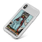 King of Swords Tarot Card iPhone X Bumper Case on Silver iPhone