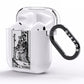 King of Wands Monochrome AirPods Clear Case Side Image