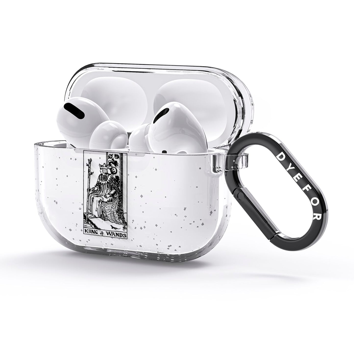 King of Wands Monochrome AirPods Glitter Case 3rd Gen Side Image