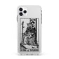 King of Wands Monochrome Apple iPhone 11 Pro Max in Silver with White Impact Case
