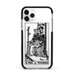 King of Wands Monochrome Apple iPhone 11 Pro in Silver with Black Impact Case