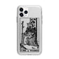 King of Wands Monochrome Apple iPhone 11 Pro in Silver with Bumper Case