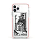 King of Wands Monochrome Apple iPhone 11 Pro in Silver with Pink Impact Case