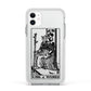 King of Wands Monochrome Apple iPhone 11 in White with White Impact Case
