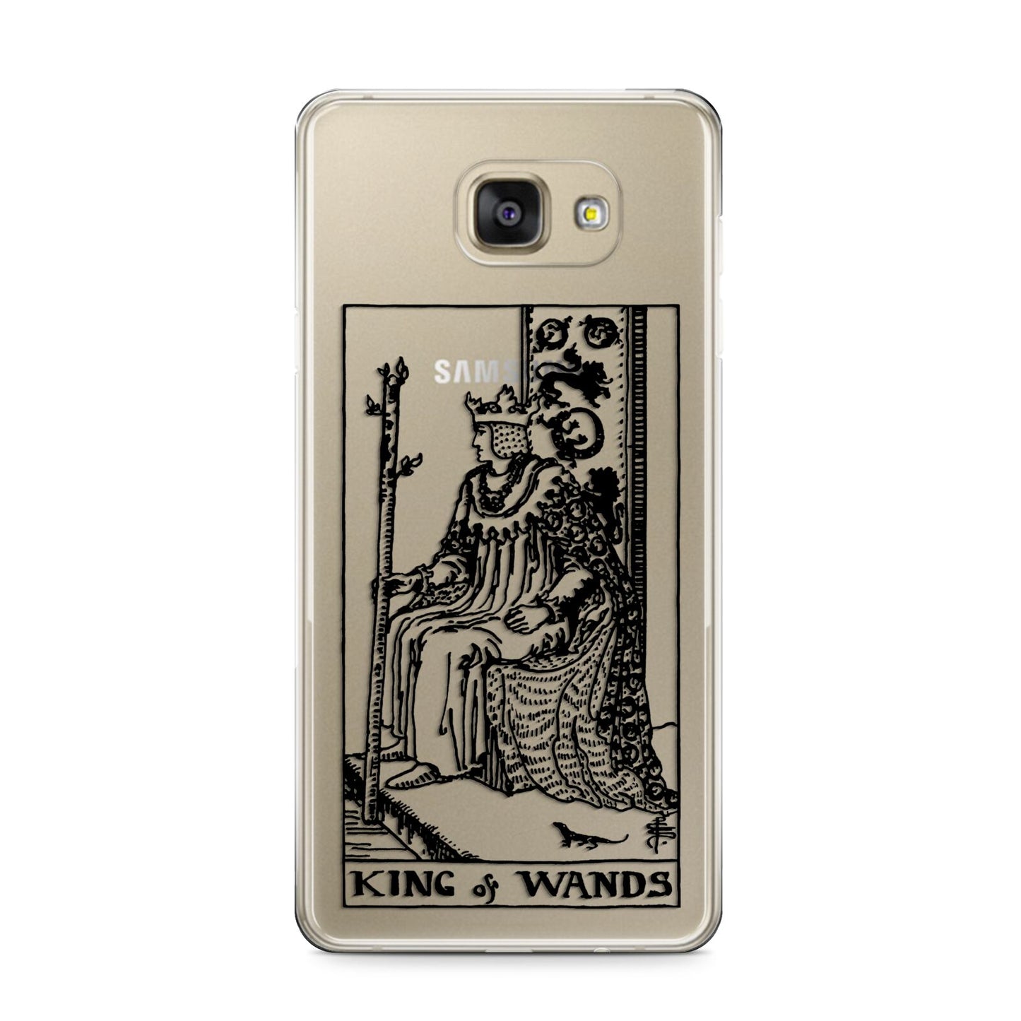 King of Wands Monochrome Samsung Galaxy A9 2016 Case on gold phone