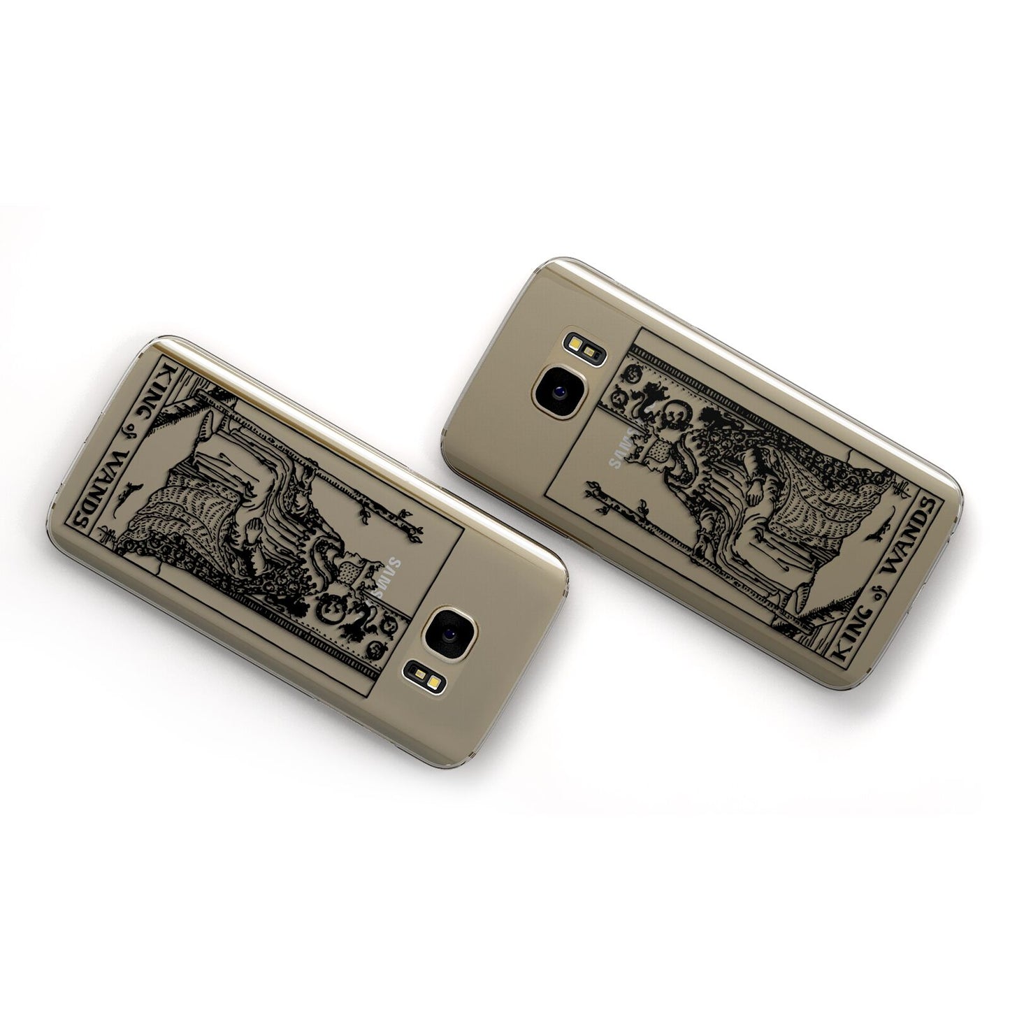 King of Wands Monochrome Samsung Galaxy Case Flat Overview