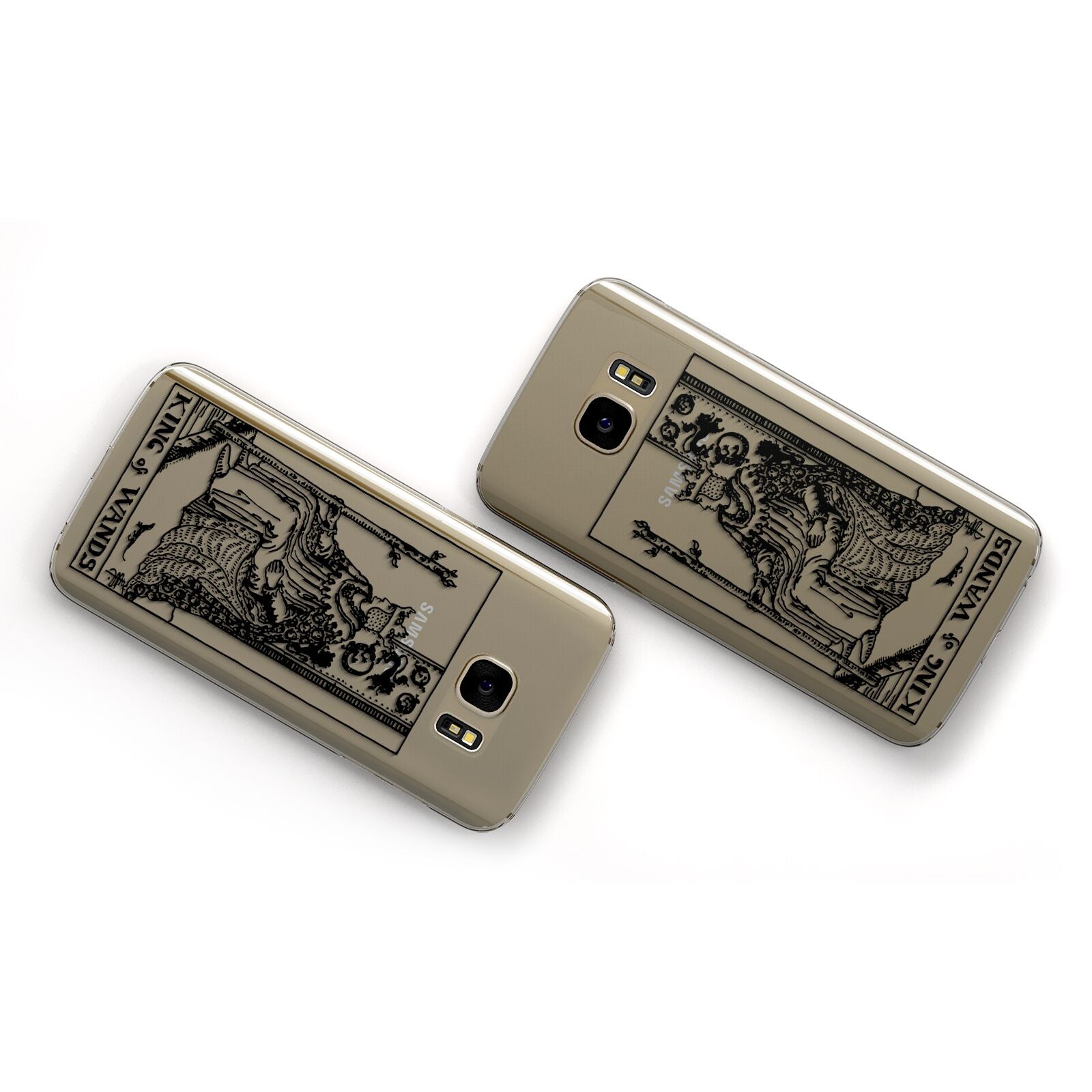 King of Wands Monochrome Samsung Galaxy Case Flat Overview