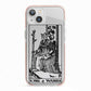 King of Wands Monochrome iPhone 13 TPU Impact Case with Pink Edges