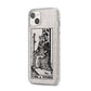King of Wands Monochrome iPhone 14 Plus Glitter Tough Case Starlight Angled Image