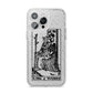 King of Wands Monochrome iPhone 14 Pro Max Glitter Tough Case Silver