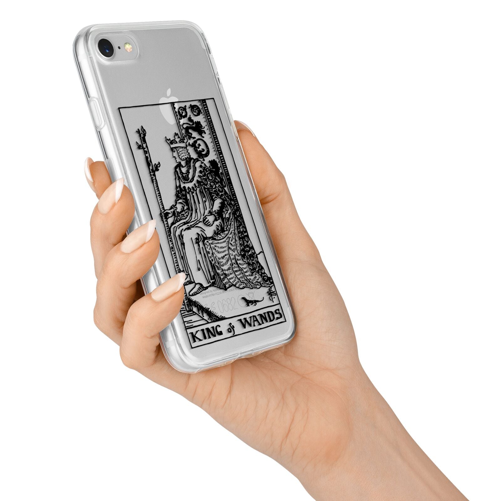 King of Wands Monochrome iPhone 7 Bumper Case on Silver iPhone Alternative Image