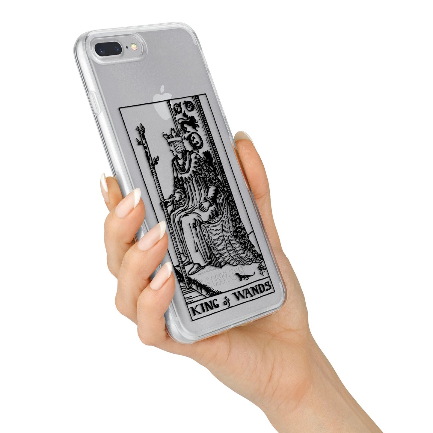 King of Wands Monochrome iPhone 7 Plus Bumper Case on Silver iPhone Alternative Image
