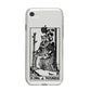 King of Wands Monochrome iPhone 8 Bumper Case on Silver iPhone
