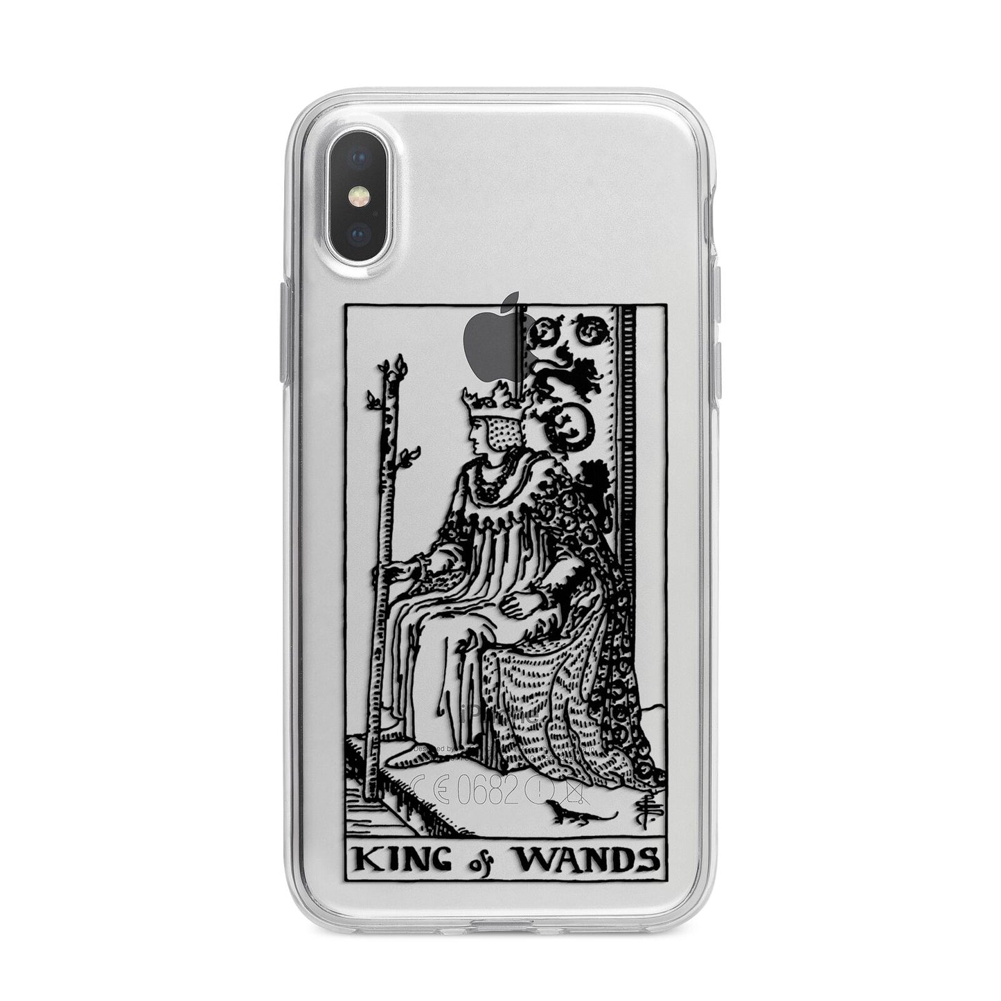 King of Wands Monochrome iPhone X Bumper Case on Silver iPhone Alternative Image 1