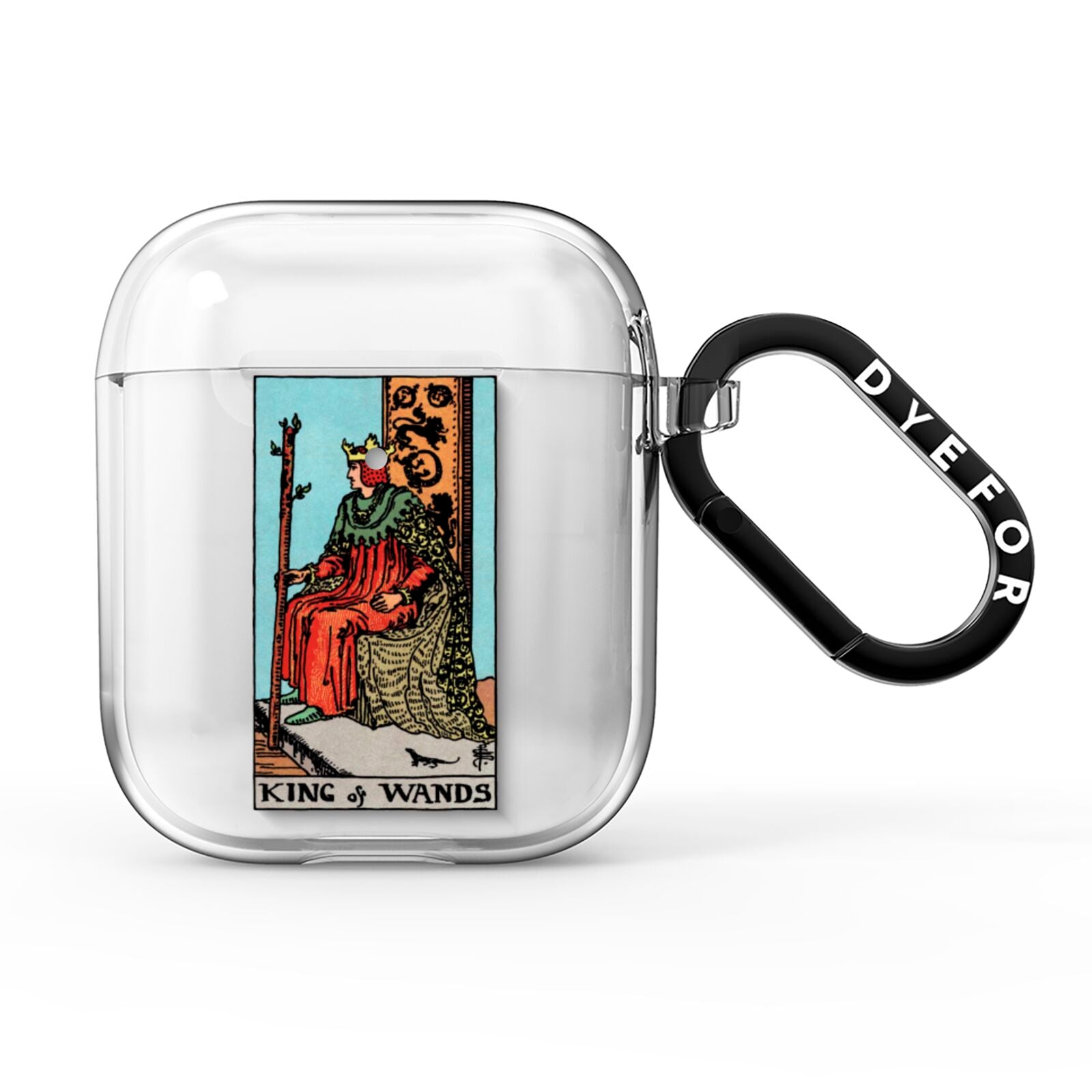 King of Wands Tarot Card AirPods Clear Case