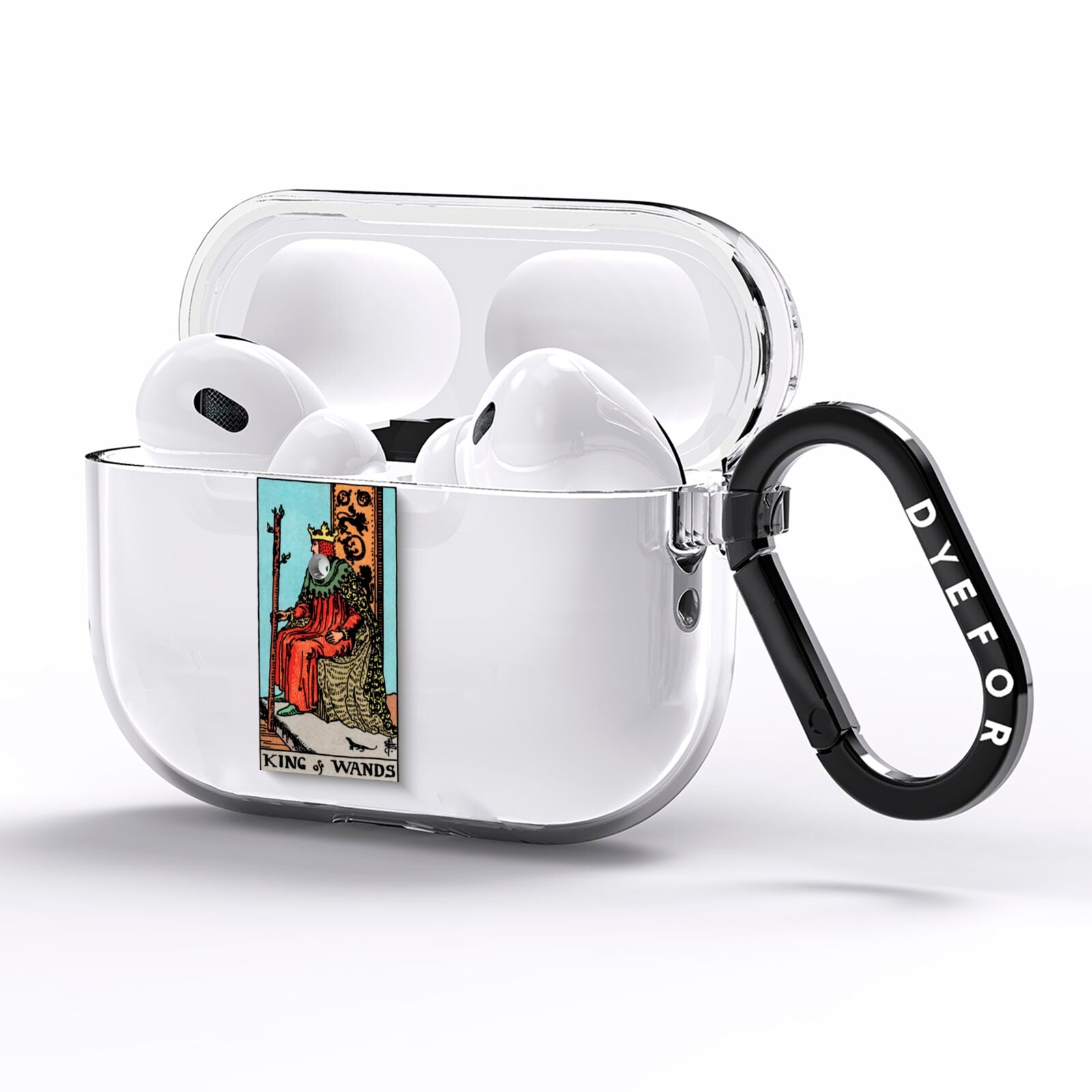 King of Wands Tarot Card AirPods Pro Clear Case Side Image
