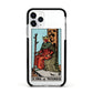 King of Wands Tarot Card Apple iPhone 11 Pro in Silver with Black Impact Case