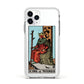 King of Wands Tarot Card Apple iPhone 11 Pro in Silver with White Impact Case