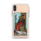 King of Wands Tarot Card Apple iPhone Xs Impact Case White Edge on Gold Phone