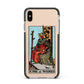 King of Wands Tarot Card Apple iPhone Xs Max Impact Case Black Edge on Gold Phone