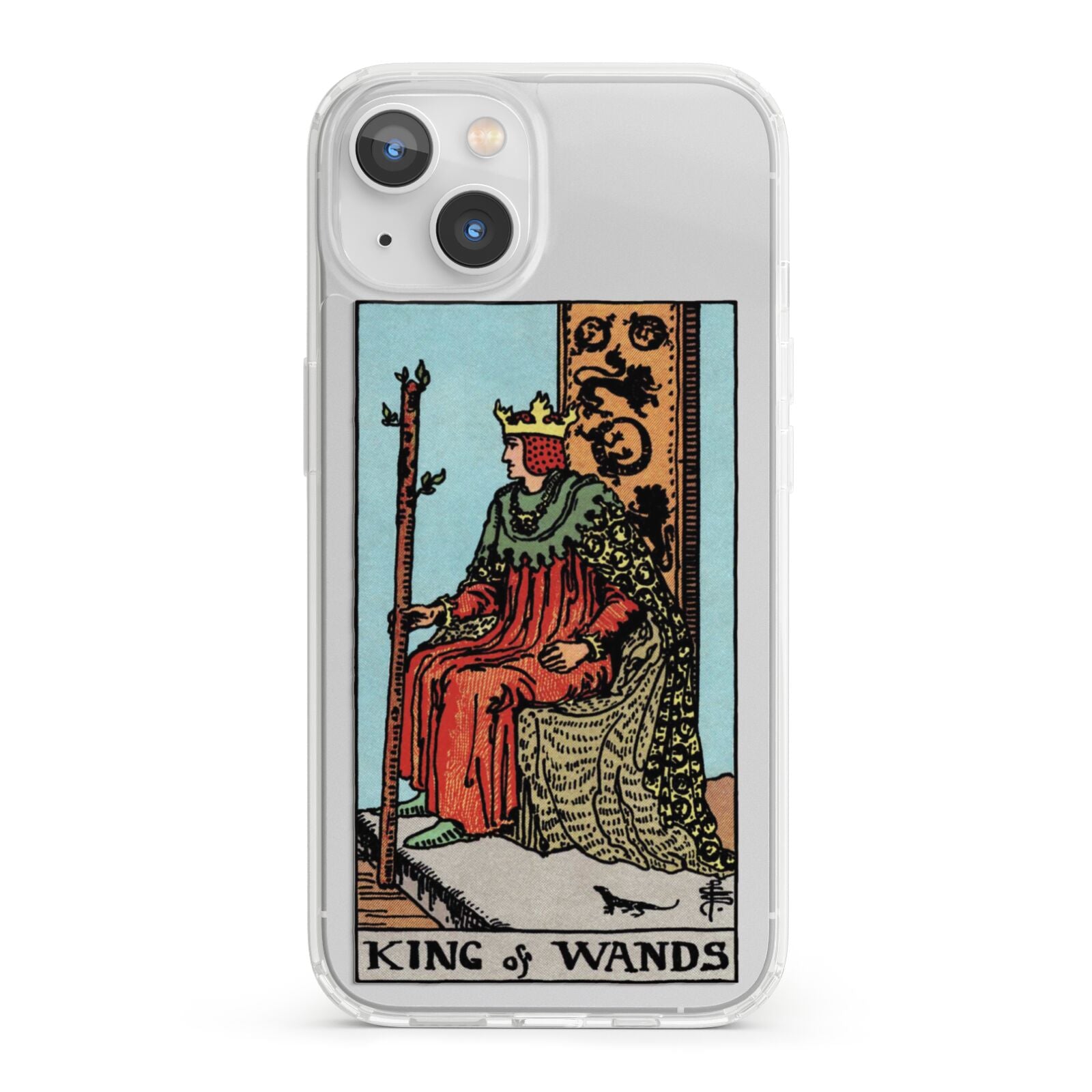 King of Wands Tarot Card iPhone 13 Clear Bumper Case