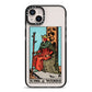 King of Wands Tarot Card iPhone 14 Plus Black Impact Case on Silver phone