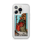 King of Wands Tarot Card iPhone 14 Pro Clear Tough Case Silver