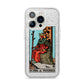 King of Wands Tarot Card iPhone 14 Pro Glitter Tough Case Silver
