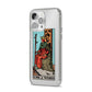 King of Wands Tarot Card iPhone 14 Pro Max Clear Tough Case Silver Angled Image