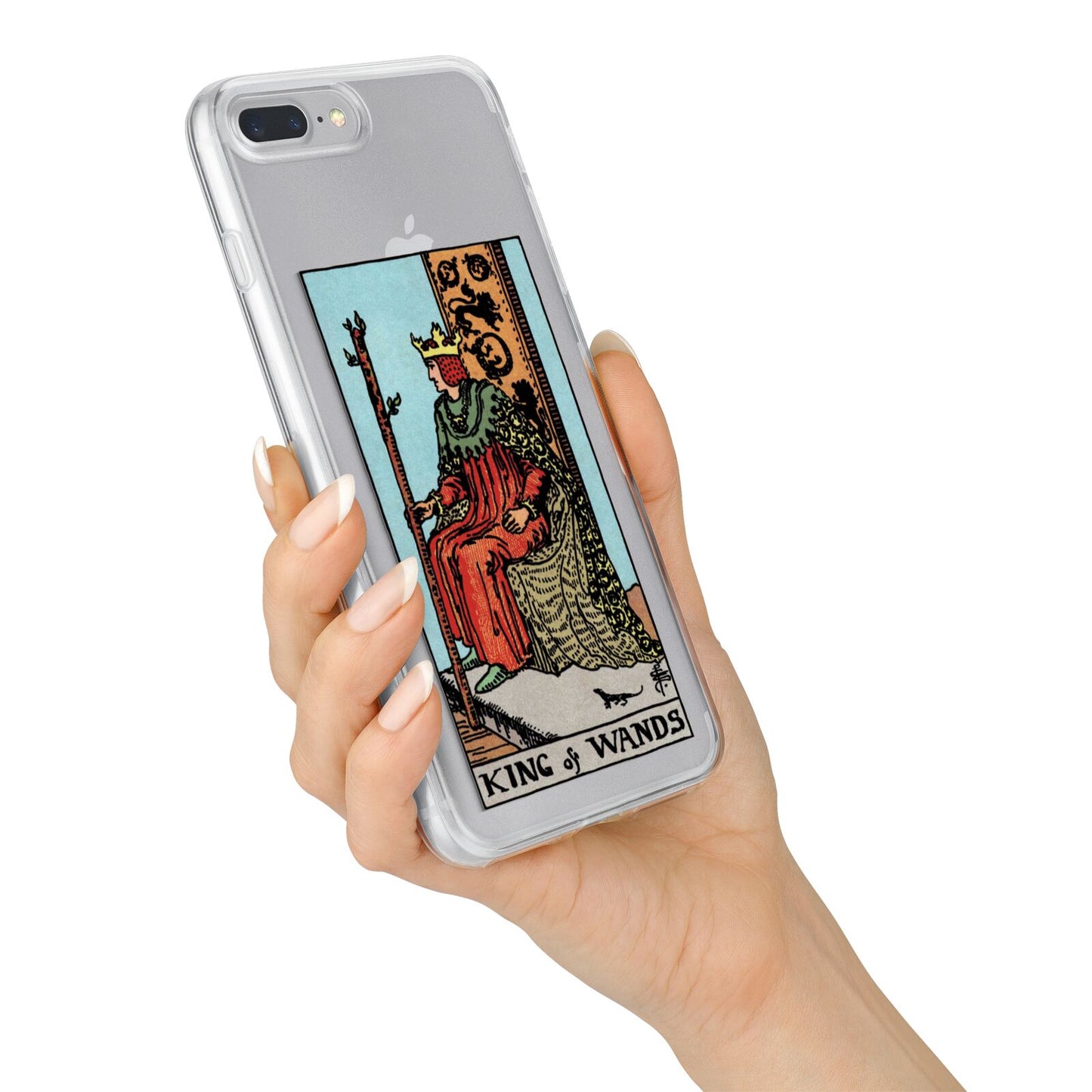 King of Wands Tarot Card iPhone 7 Plus Bumper Case on Silver iPhone Alternative Image