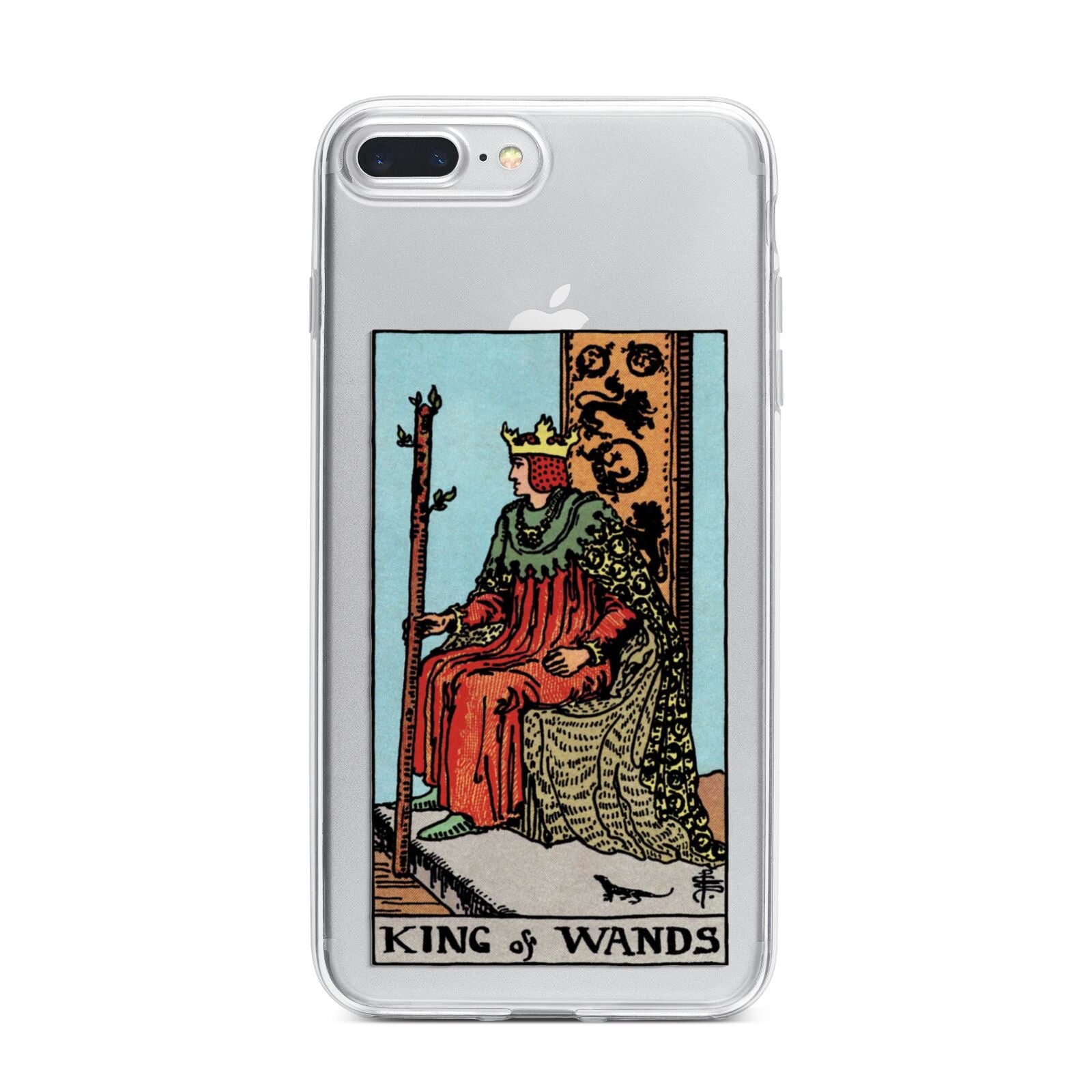 King of Wands Tarot Card iPhone 7 Plus Bumper Case on Silver iPhone